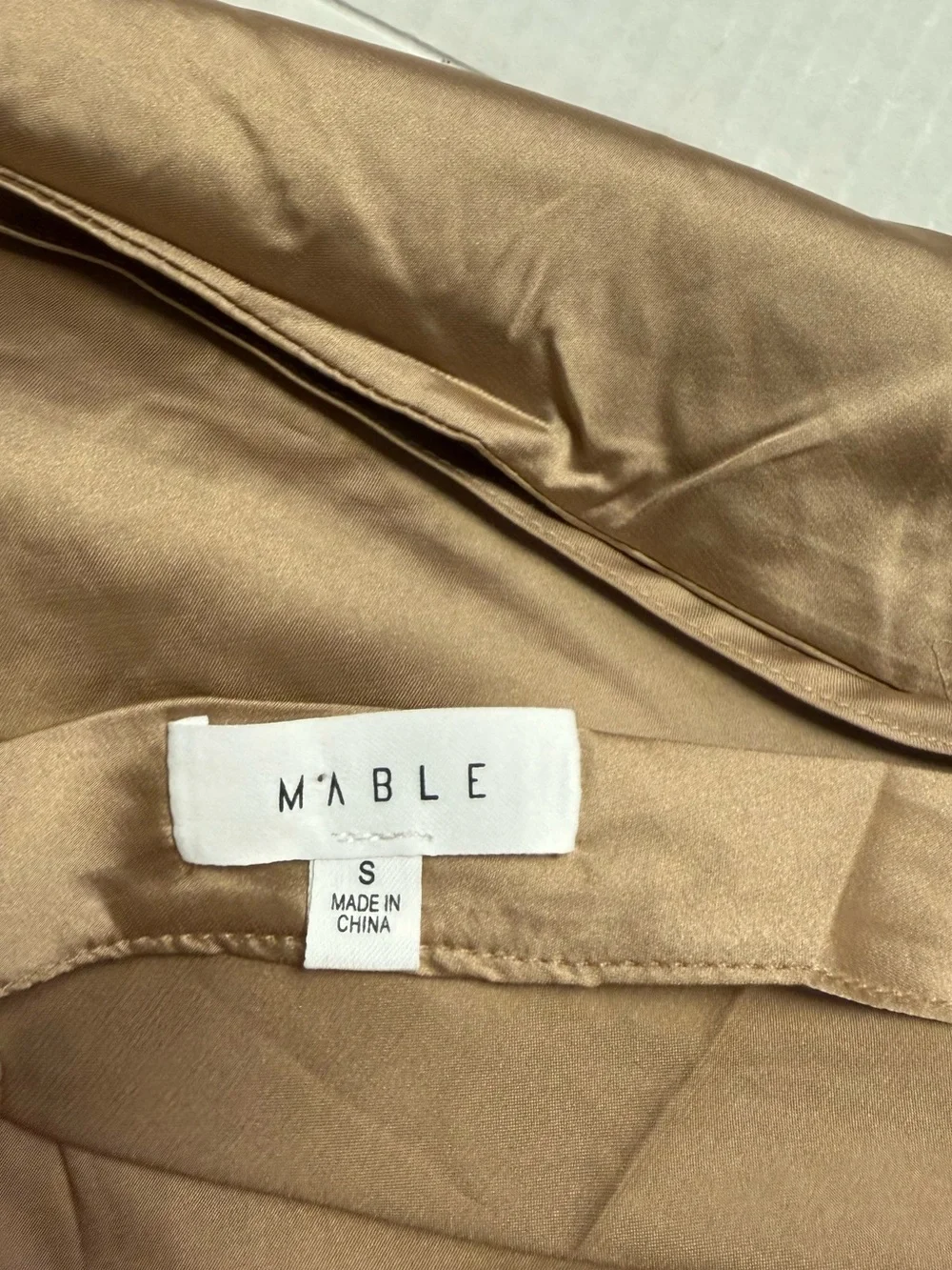 MARBLE Bronze Satin SET Top and Pleated Trouser Pants NEW Size Small